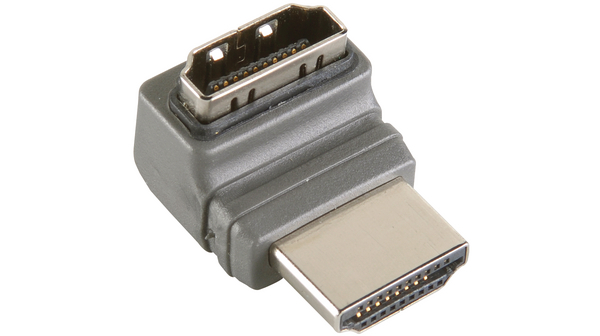 HDMI úhlový adaptér 270° s Ethernetem, Zástrčka HDMI - Zásuvka HDMI