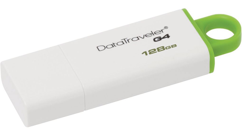 DTIG4/128GB | Kingston USB Stick, DataTraveler G4, USB 3.0, White / Green Distrelec Norway