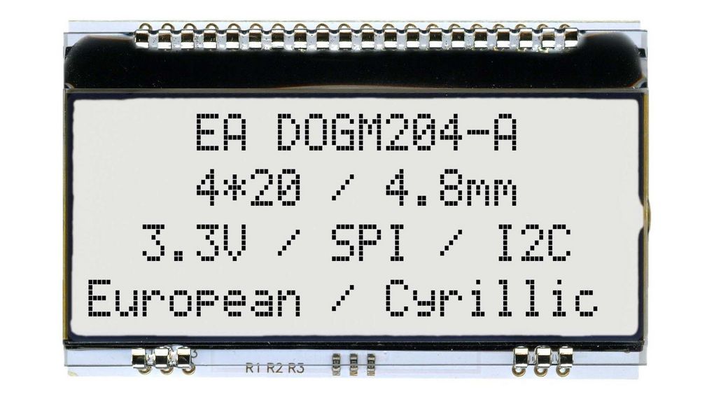 Dot Matrix LCD-display 4.82 mm 4 x 20