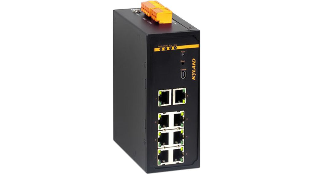 Ethernet Switch, RJ45 Ports 8, 100Mbps, Layer 2 Managed