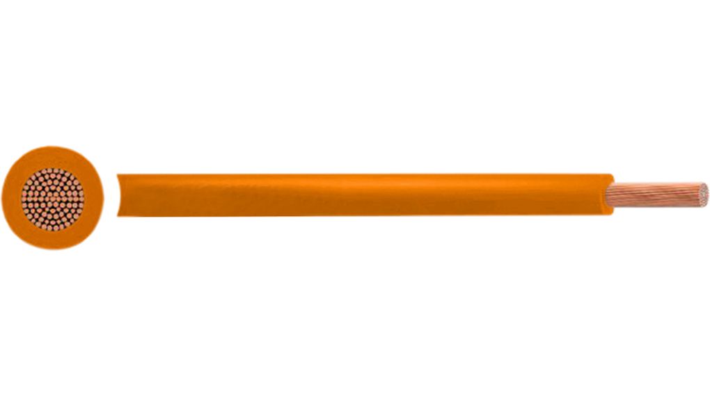Cavo a filamenti flessibile PVC, 0.75mm², Rame scoperto, Arancione, H05V2-K, 100m