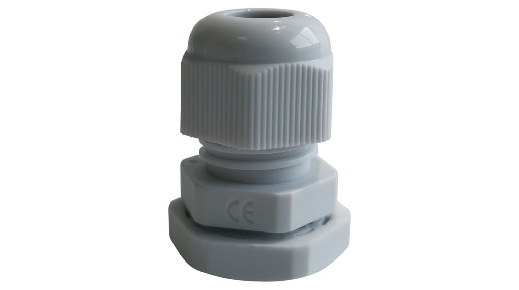 Cable Gland, 13 ... 18mm, PG21, Polyamide, Grey, Pack of 10 pieces