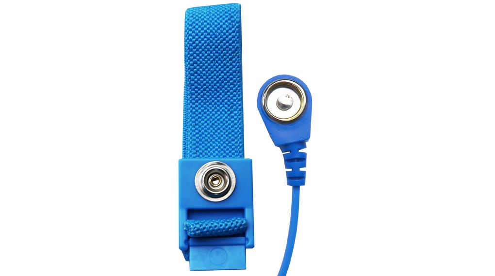 Kit de bracelet antistatique, réglable et hypoallergénique 10mm, Bleu