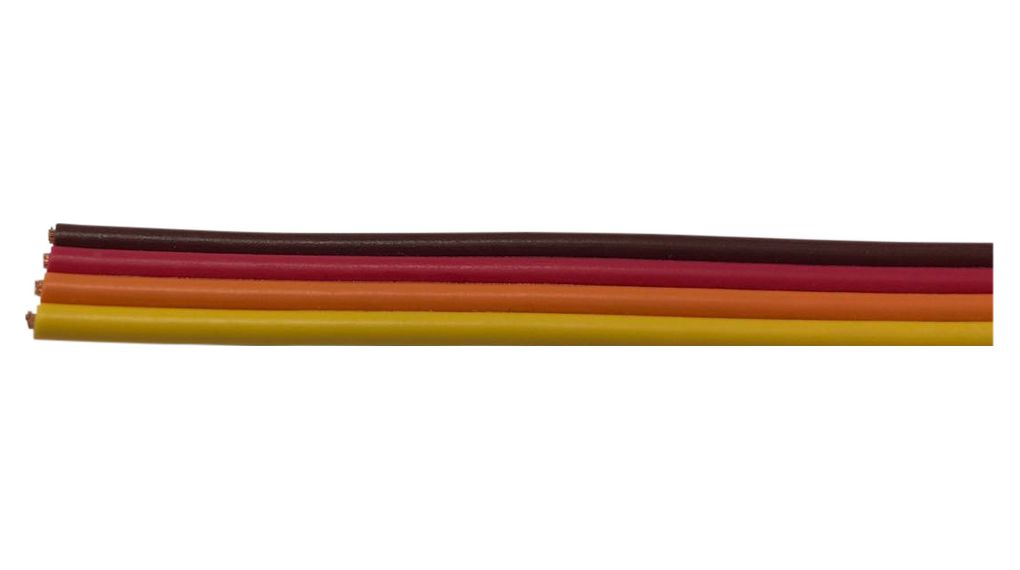 Câble en nappe, PVC 4x 0.14mm² Non blindé 30m