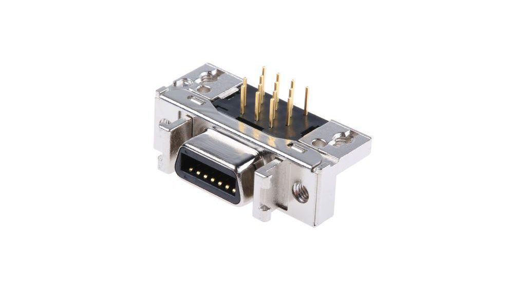 3M MDR 102 14 Way Right Angle Through Hole D-sub Connector Socket, 2.54mm Pitch