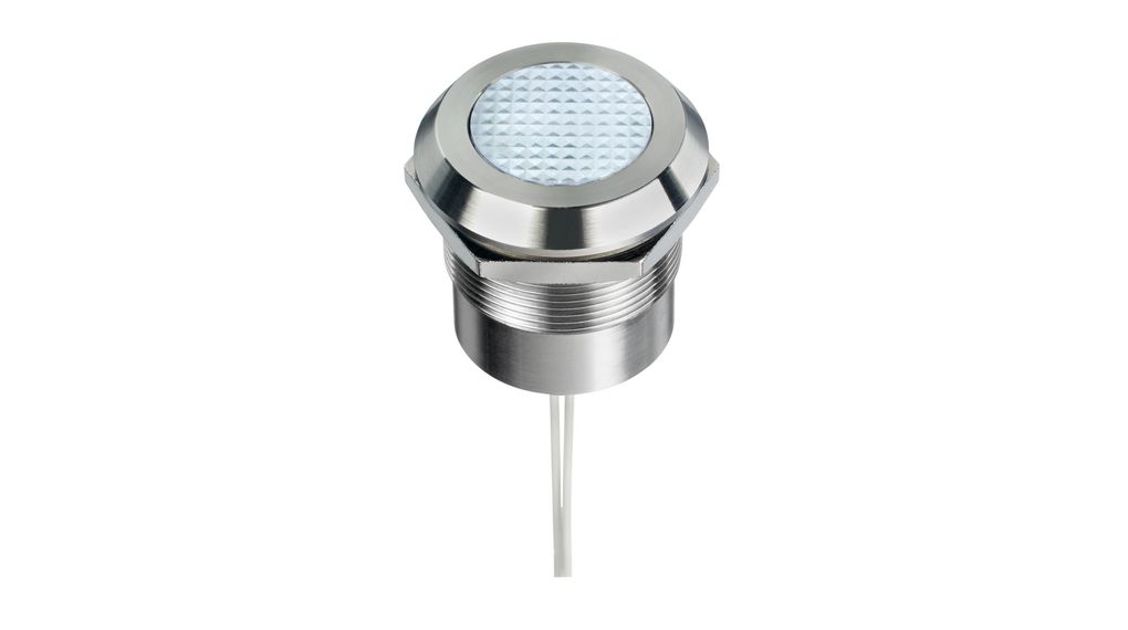 LED-Signalleuchten Serie Q25 24V AC / DC Fest Weiss Kabelführung