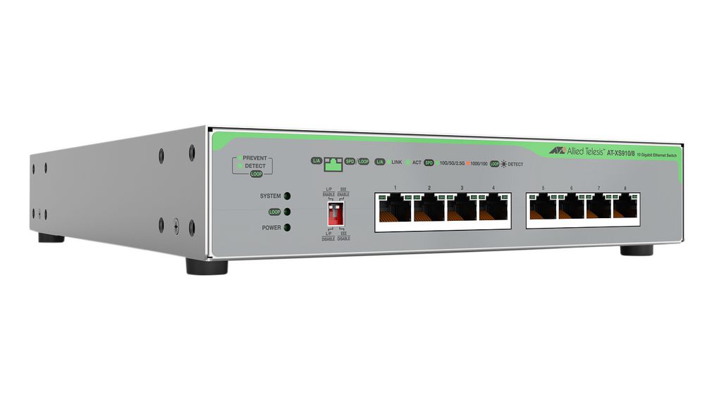 Ethernet-schakelaars, RJ45-poorten 8, 10Gbps, Niet beheerd