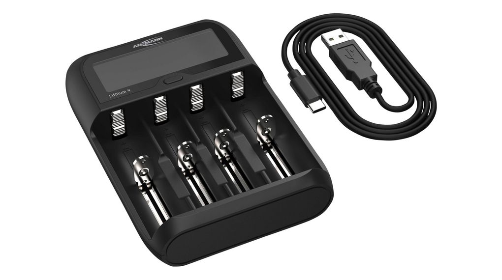 Battery Charger, 4x AA / 4x C / 4x AAA, 2A