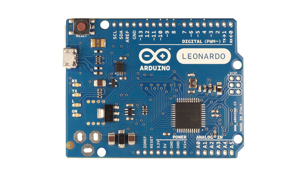 Deska mikroovladače, Leonardo bez připojovacích konektorů