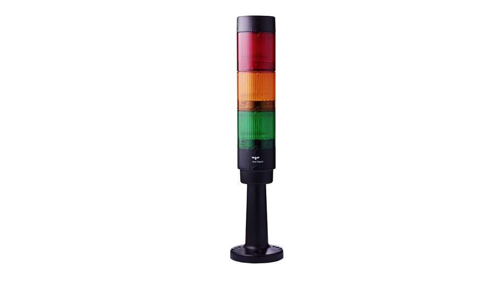 Voorgemonteerde signaaltoren Rood / Oranje / Groen 24V Modul-Compete 50 Oppervlaktemontage / Paalmontage / Beugelmontage IP65 / IK07