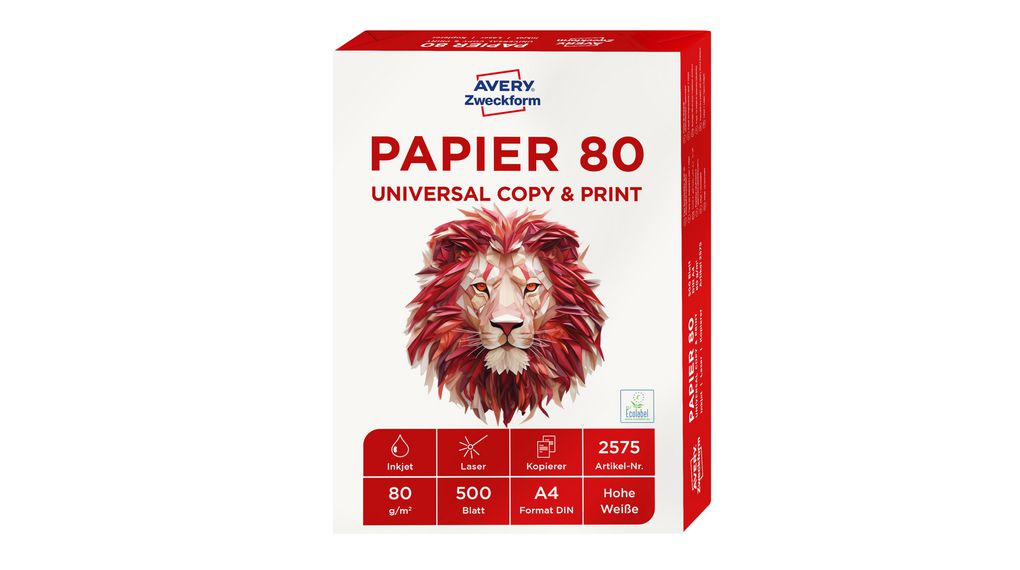 Papier, Standard, A4, 297 x 210mm, 500 Pages