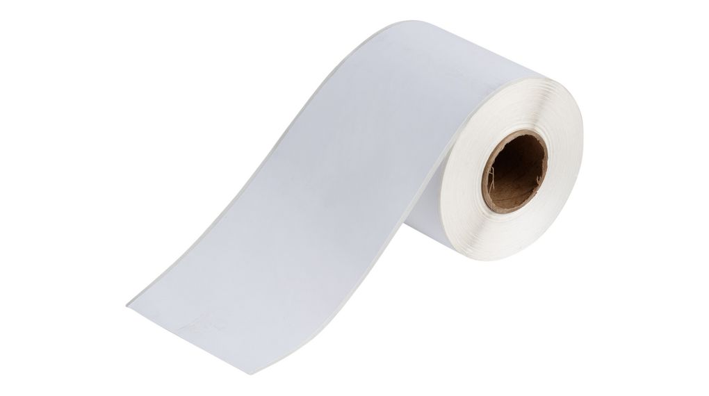 Label Tape, Polyester, 101.6mm x 30.5m, White