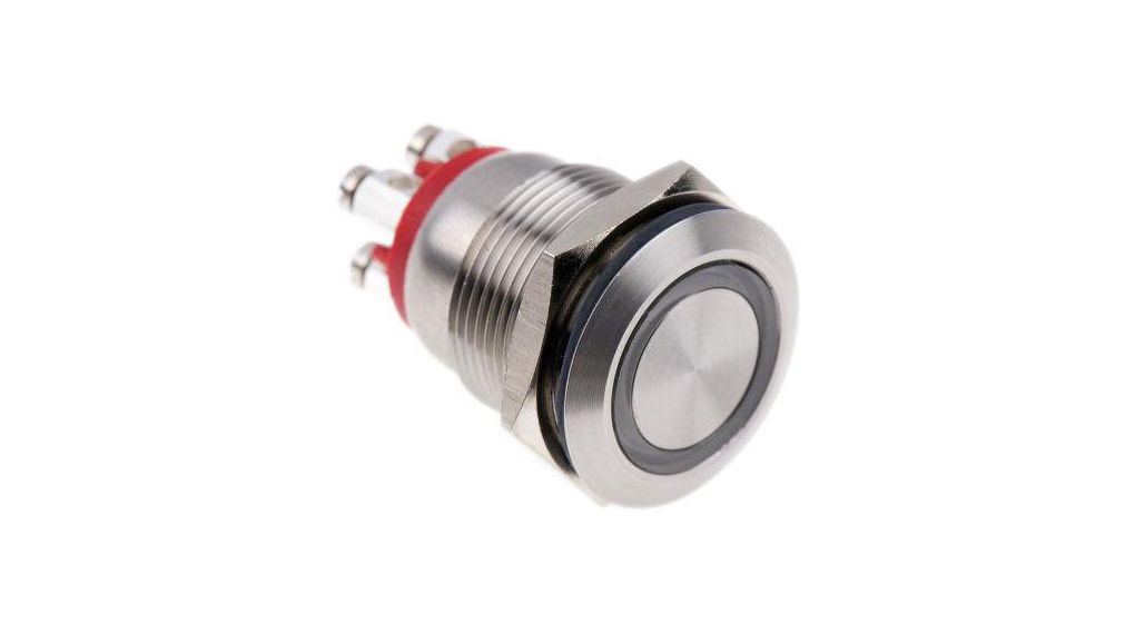 MPI002/TE/RD/24 | Bulgin Limited Pushbutton Switch, Vandal Proof ...