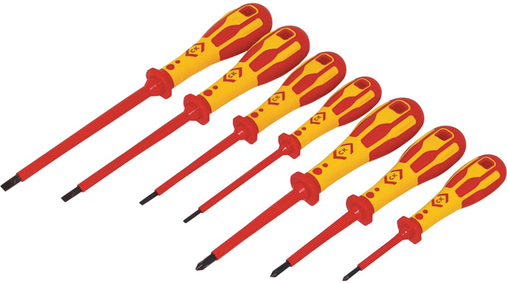 Schroevendraaiersets, VDE, 7pcs, Phillips / Slotted