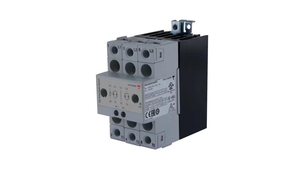 2-Phasen-Solid-State-Relais, 2 Schliesser, 27A, 660V, Schraubklemme, RGC