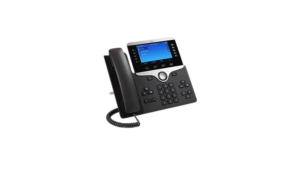 IP Telephone with Multiplatform Phone Firmware, 2x RJ45 / 2x USB 2.0 / Bluetooth 3.0 / Wi-Fi, Black