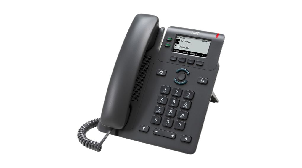 IP Telephone, 2x RJ45 / RJ9, Black