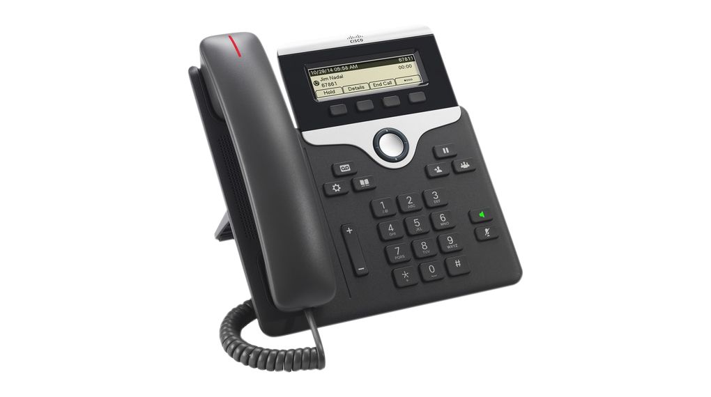 IP Telephone with Multiplatform Phone Firmware, 2x RJ45 / RJ9, Black