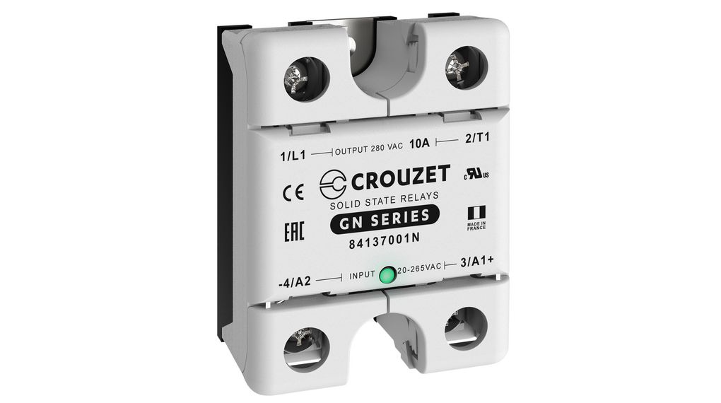 Halfgeleider-relais, 10A, 280V, Schroefaansluiting, GN