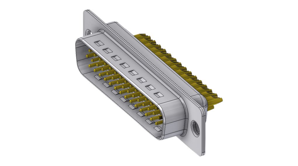 HD-D44PZ/2 | Deltron Connectors High Density D-Sub Connector, Plug, DB ...