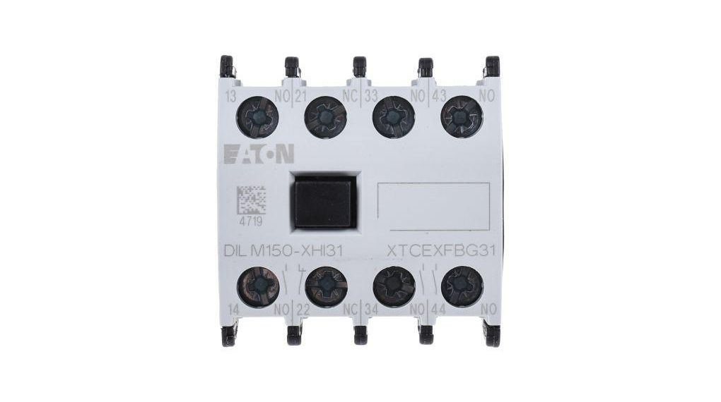 Eaton Auxiliary Contact, 4 Contact, 1NC + 3NO, Front Mount