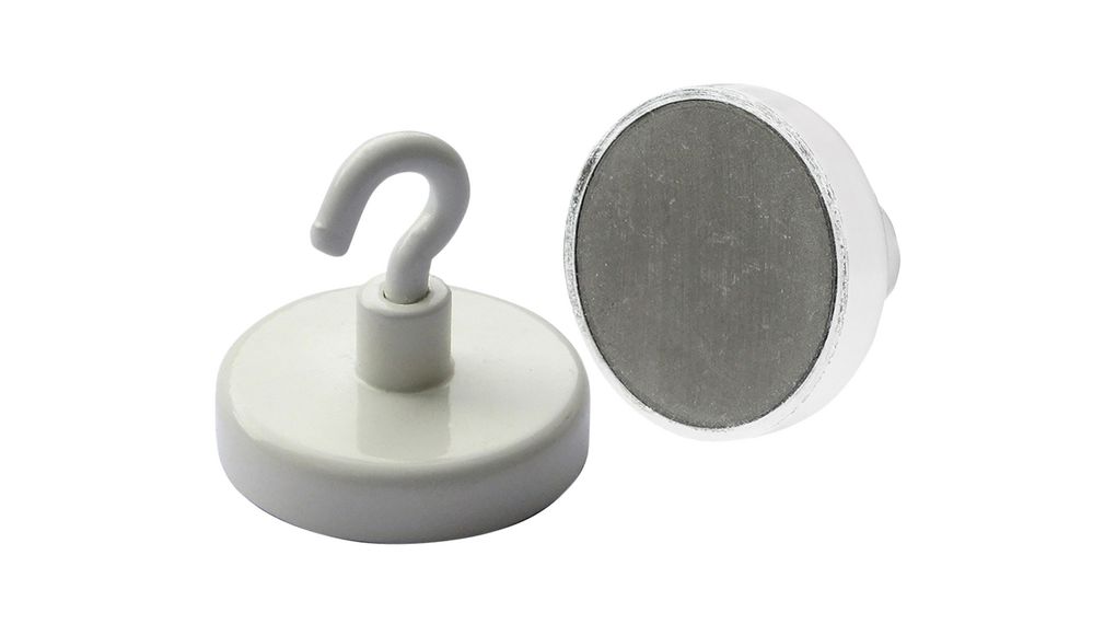 Magnet with Hook, Rund, Neodym, 35 x 7mm