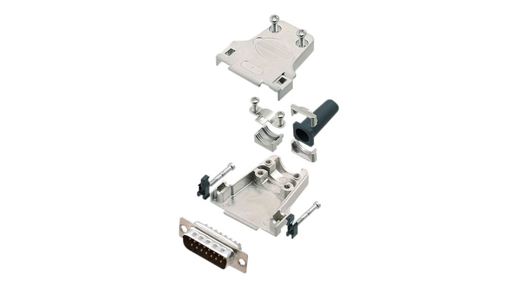 D-Sub-Steckverbindersatz, DA-15 Stecker, Gelötet, Zink