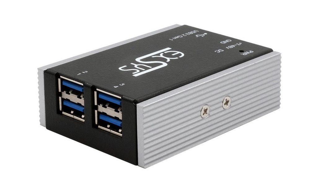 EX-1181HMS-WT | Exsys Industrial USB Hub, 4x USB-A Socket, 3.0, 5Gbps ...