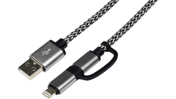 Cable 1m Black / Silver