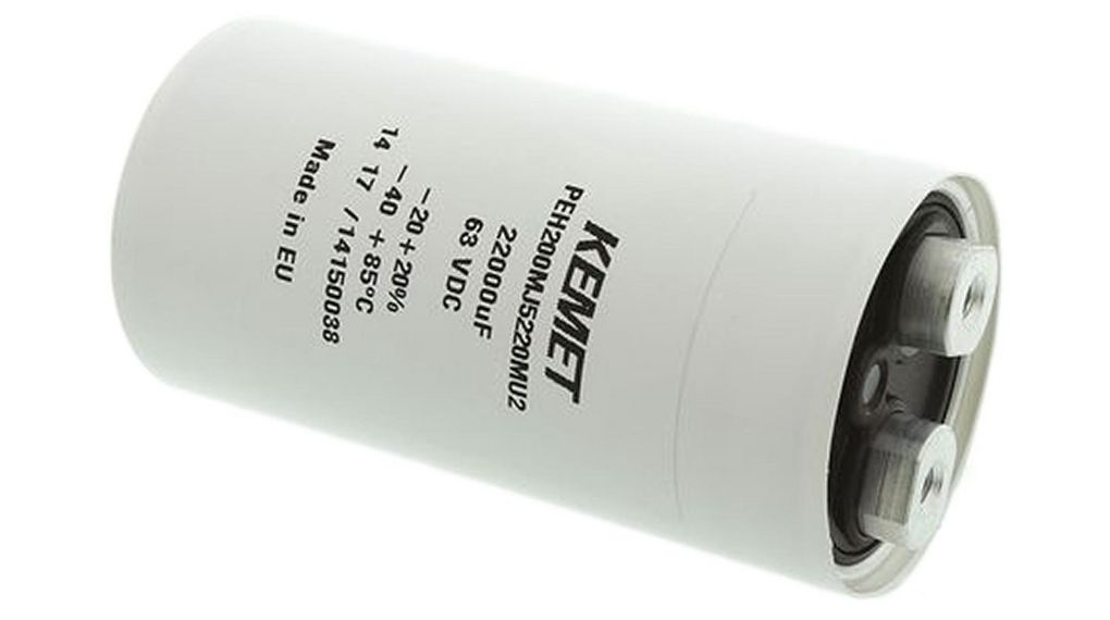 22000 uF Capacitor 63 V, Screw - PEH200MJ5220MU2, 22000uF, 8.158mA, 63V