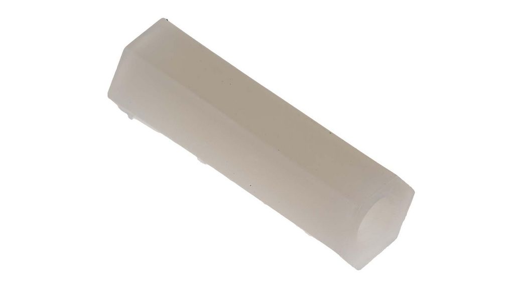 Standoff, M3 x M3 Thread, 18mm Body, Nylon 66, Female/Female, Paket med 50 delar