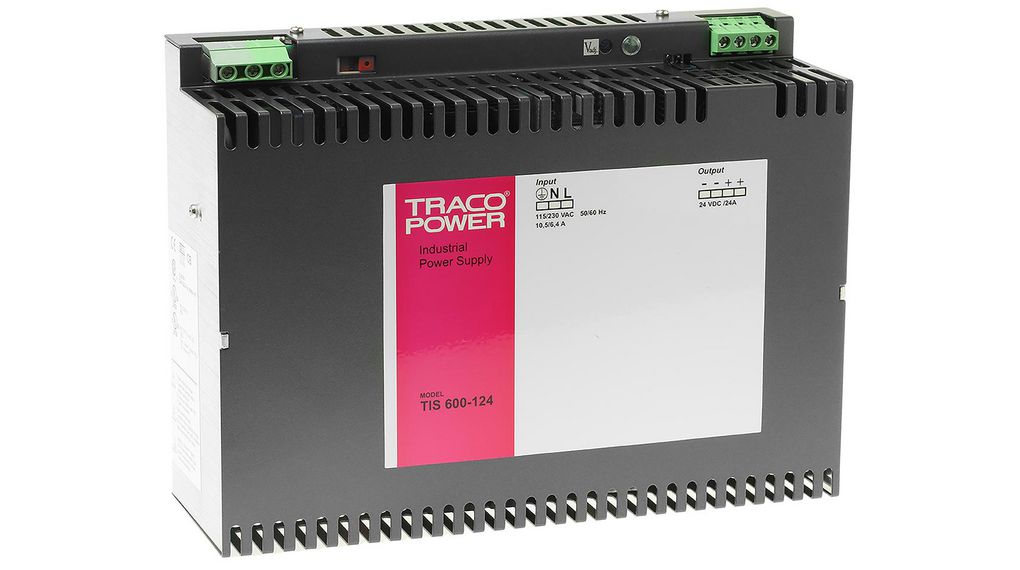 Voedingen DIN-rail 90% 24V 24A 600W Verstelbaar IP20 TIS