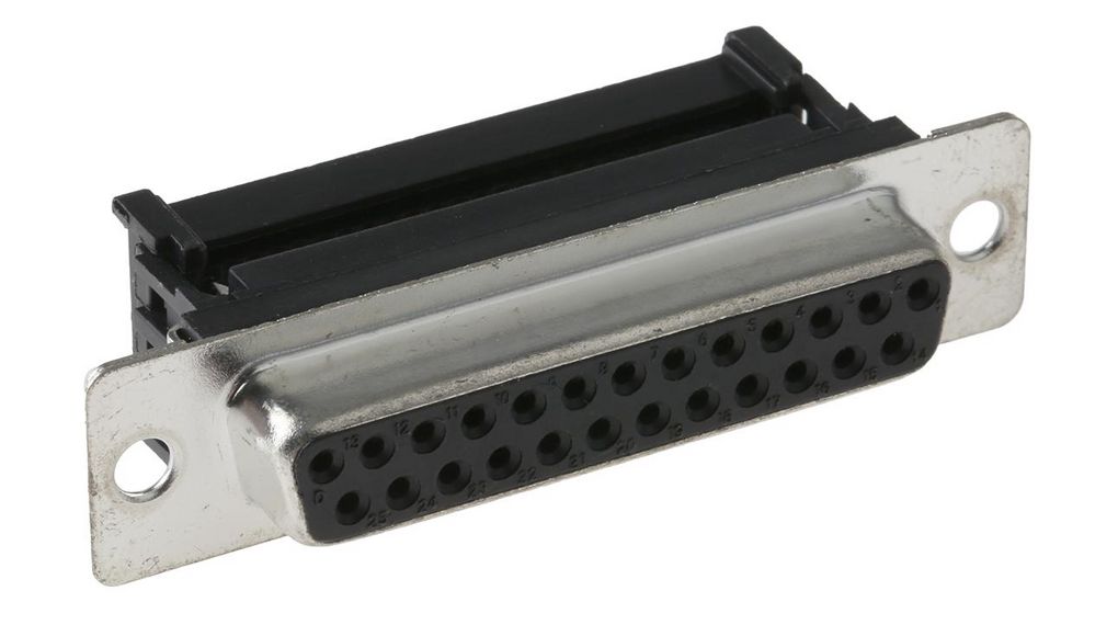 25 Way Cable Mount D-sub Connector Socket, 1.27mm Pitch, Female, IDC