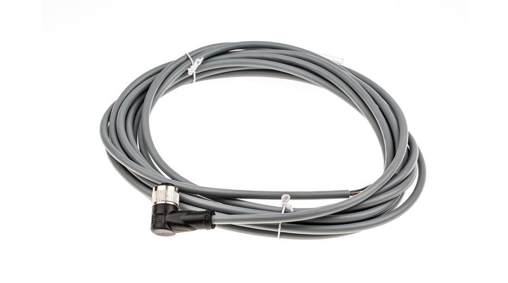 Pepperl + Fuchs Right Angle Female 4 way M12 to Unterminated Sensor Actuator Cable, 5m Geleiders