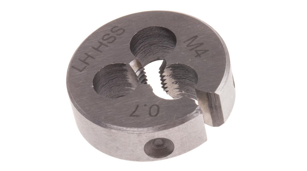 Left Hand Thread Thread Die, M4 x 0.7mm Pitch, 20.63mm od, M4
