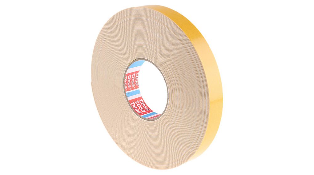 04957-00009-00 | Tesa 4957 White Adhesive Foam Tape, 25.0mm x 25.0m, 1 ...