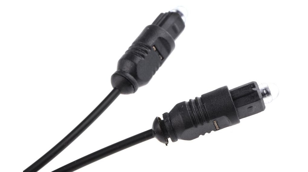 Male TOSlink to Male TOSlink Optical Audio Cable, 1.5m, 2.5m