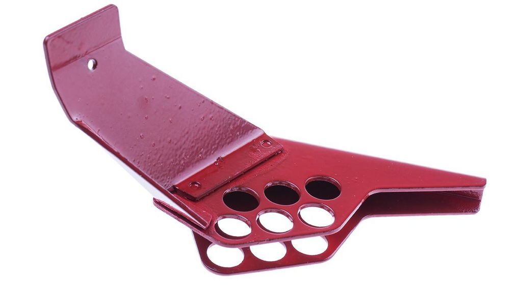 Red 6-Lock Steel Ball Valve Lockout, 9.5mm Shackle, 25.4mm Attachment