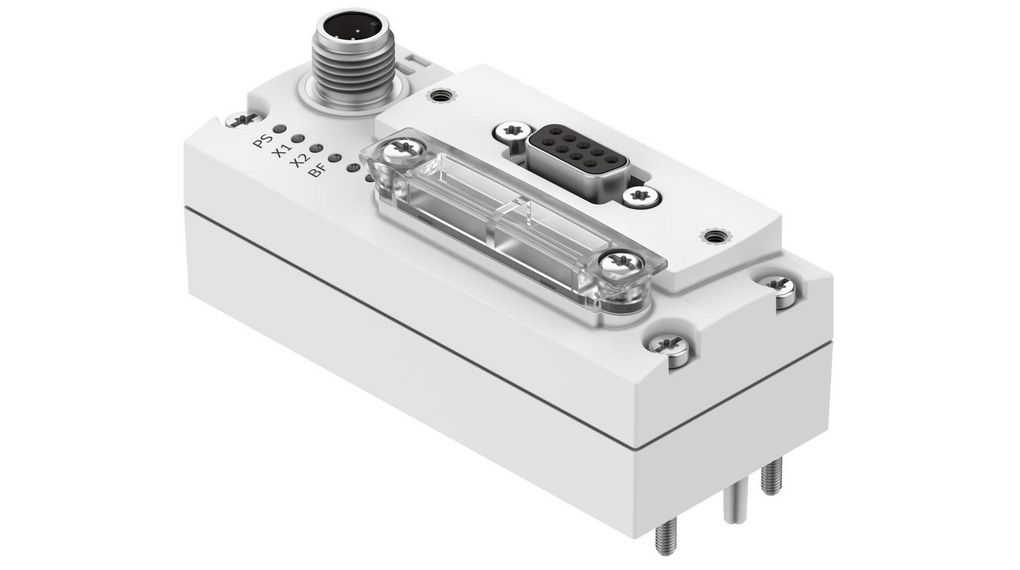 Busknoten für Ventilinseln, IP65 / IP67, 30 V, 100 mA, PROFIBUS DP, DB9-Buchse, M12