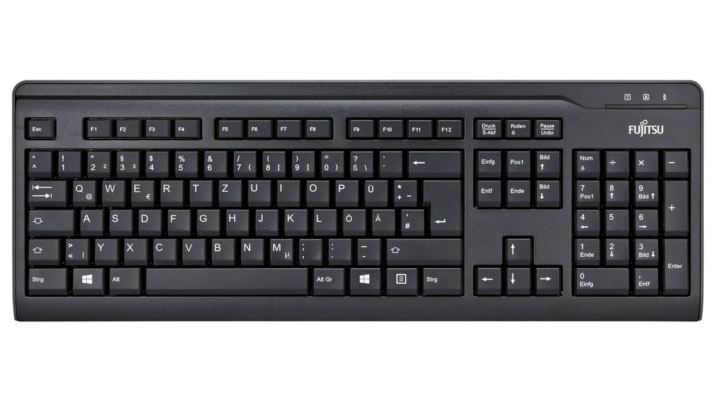 Slim Keyboard, KB410, US English, QWERTY, USB, Cable