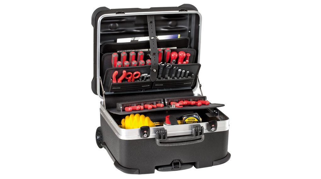 Boîte à outils à roulettes ROCK TURTLE 390x320x470mm Polyéthylène (PE) Noir