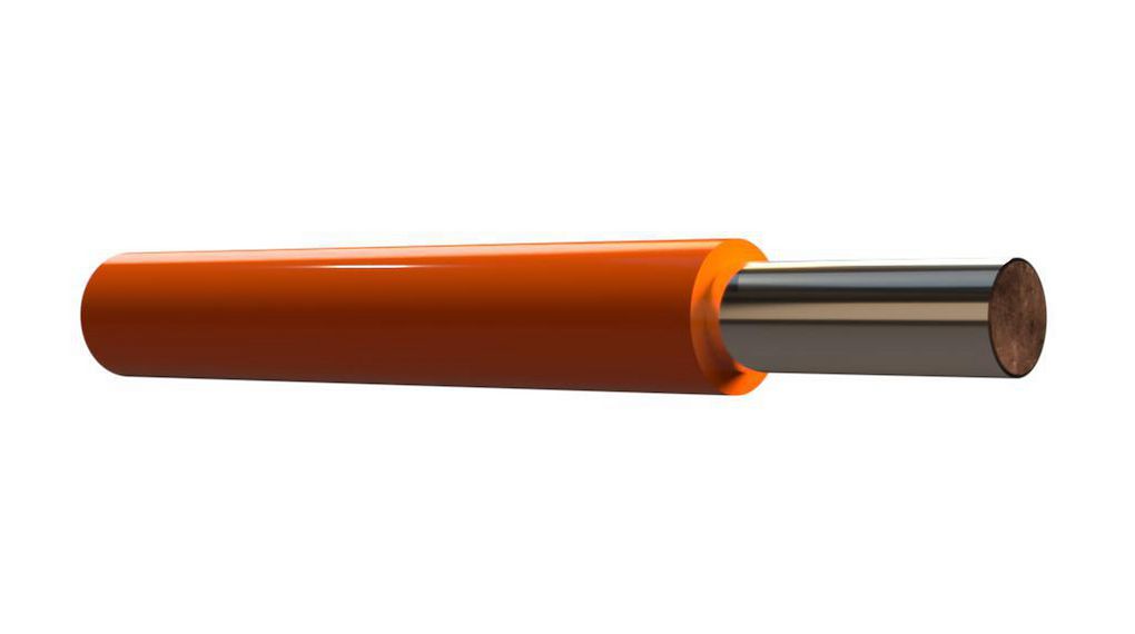 Przewód do połączeń owijanych Posrebrzana miedź 0.05mm² Pomarańczowe 100m