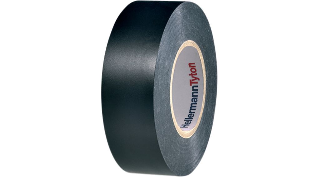 HTAPE-FLEX1000+19X6 PVC BK, HellermannTyton PVC Electric Insulation Tape  19mm x 6m Black