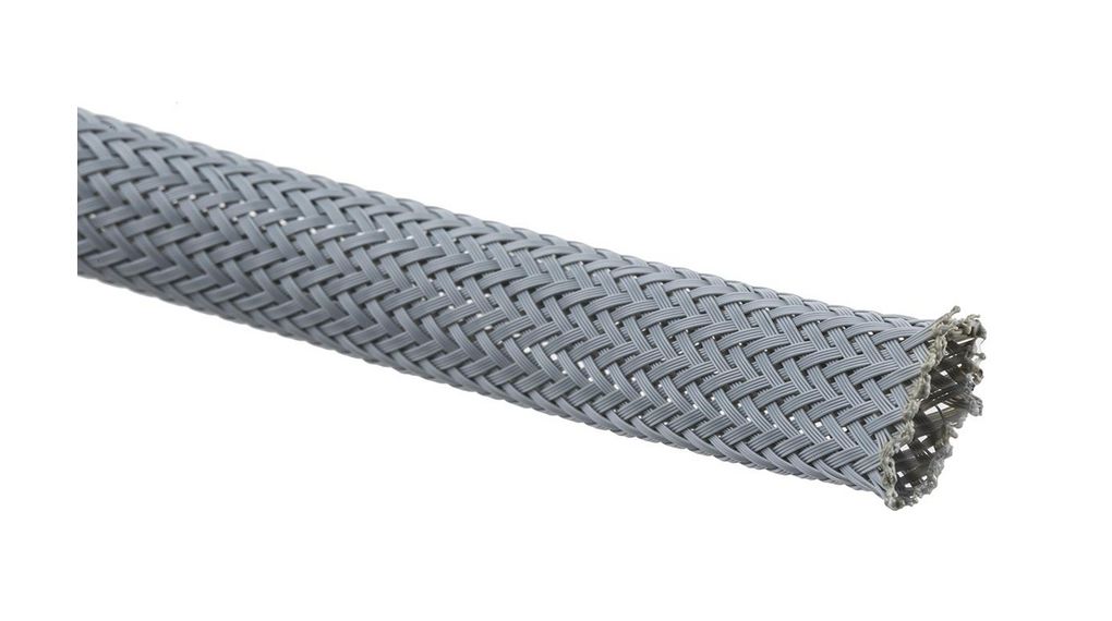 Cable Sleeving 16mm Polyamide 6.6 10m Grey, Reel of 10 meter
