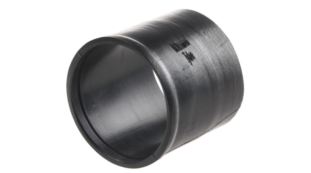Krympslang för brytare, flaskformad för kontakter, 24mm, Fluid Resistant Elastomer, Svart