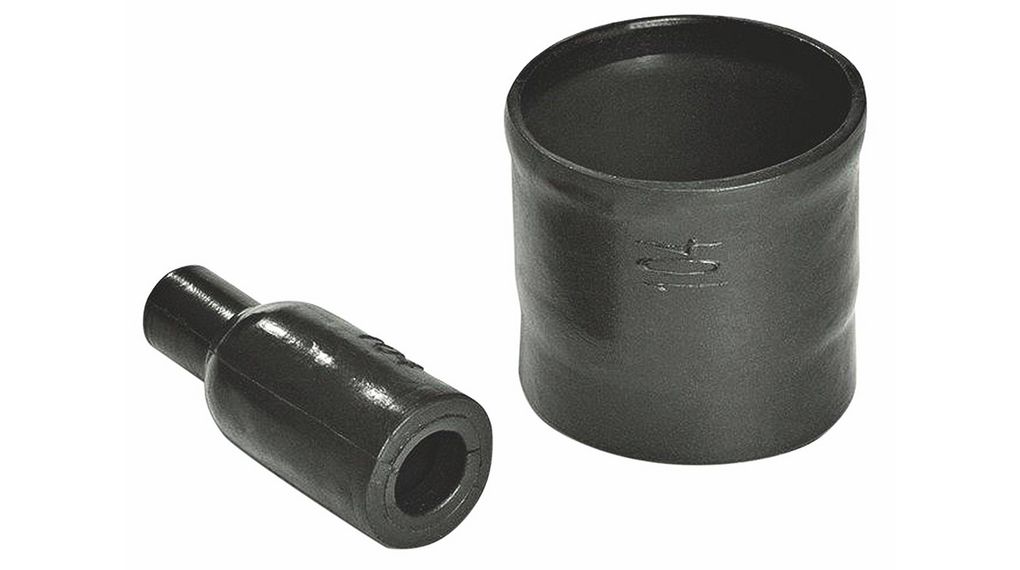 Heat Shrink Breakout Boot, Bottle Shape, 16.5mm, Poliolefina, Czarny