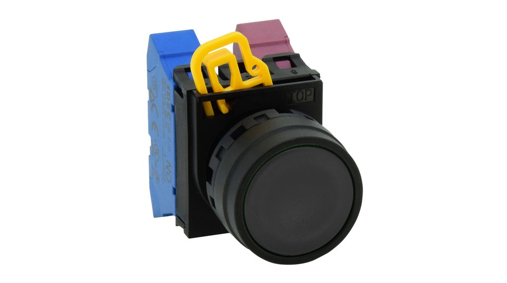 YW1B-M1B | IDEC Pushbutton Switch Actuator, Plastic, Black, Momentary ...