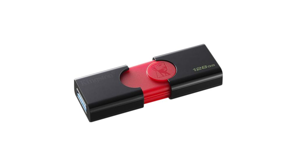 USB Stick, DataTraveler 106, 128GB, USB 3.1, Musta / Punainen