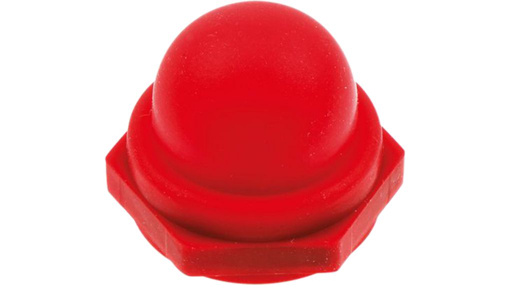 Sealing Cap, Silicone Rubber, Red, Miniature Pushbutton Switches