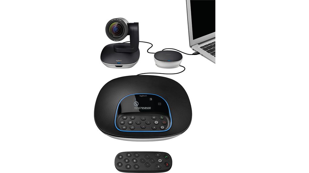 Konferenzsystem mit motorisierter Webcam 1920 x 1080, GROUP, Omnidirektional, 120Hz ... 14kHz